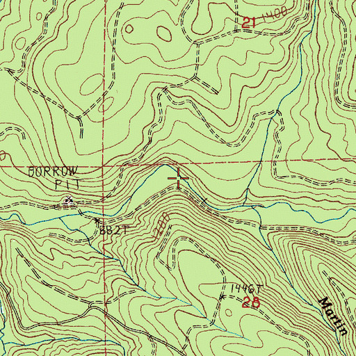 Topographic Map of O'Neil Creek, WA