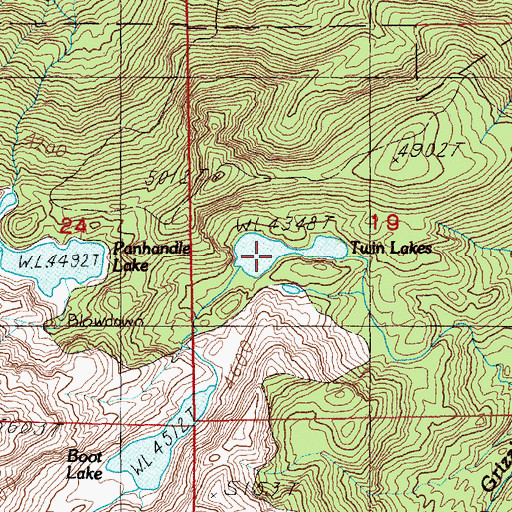 Topographic Map of Obscurity Lake, WA