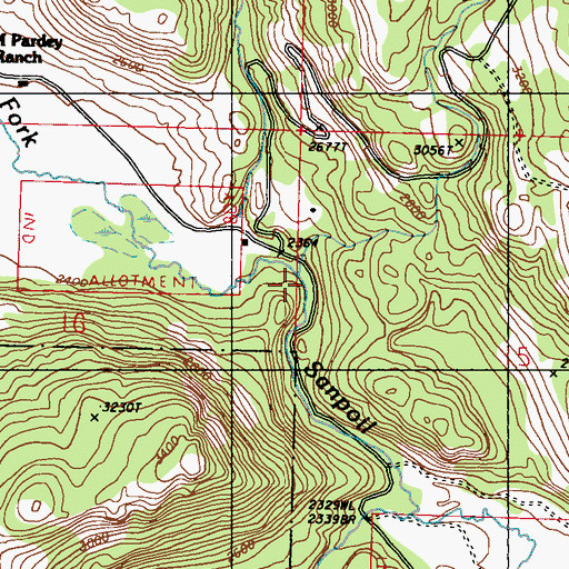 Topographic Map of Ogle Creek, WA