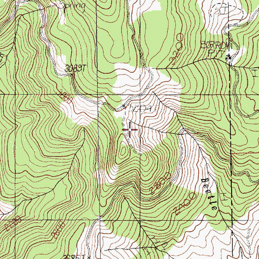 Topographic Map of Oklahoma Trail, WA