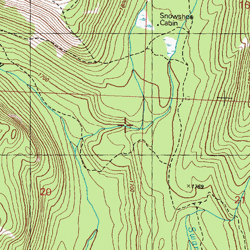 Topographic Map of Olallie Creek, WA