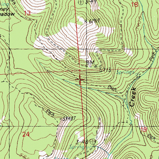 Topographic Map of Old Ellensburg Trail, WA