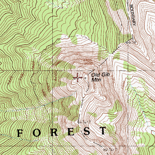 Topographic Map of Old Gib Mountain, WA