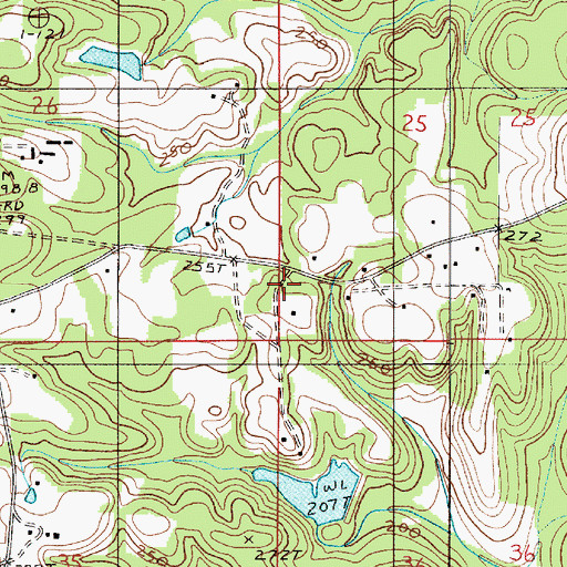 Topographic Map of Mount Calvary School, AL