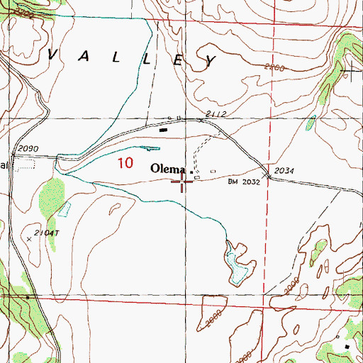 Topographic Map of Olema, WA
