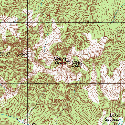 Topographic Map of Mount Olson, WA