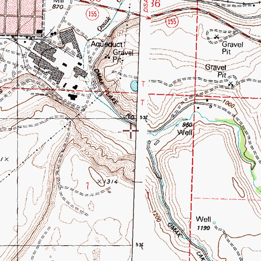 Topographic Map of Omak Creek, WA