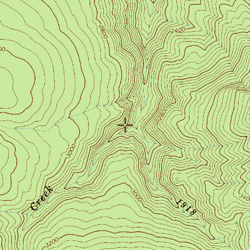 Topographic Map of 1918 Creek, WA