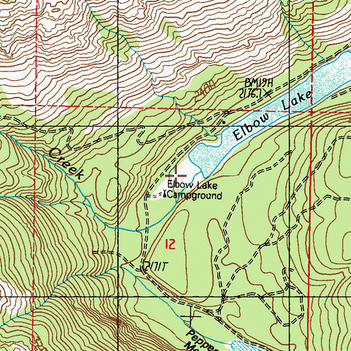 Topographic Map of Onion Creek, WA