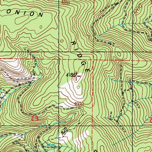 Topographic Map of Onion Ridge, WA
