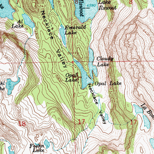 Topographic Map of Opal Lake, WA
