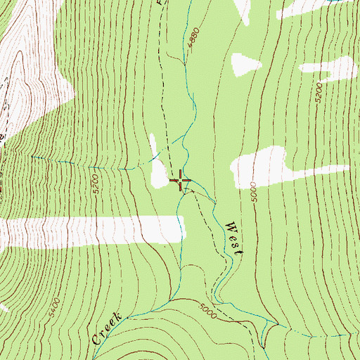 Topographic Map of Oregon Creek, WA