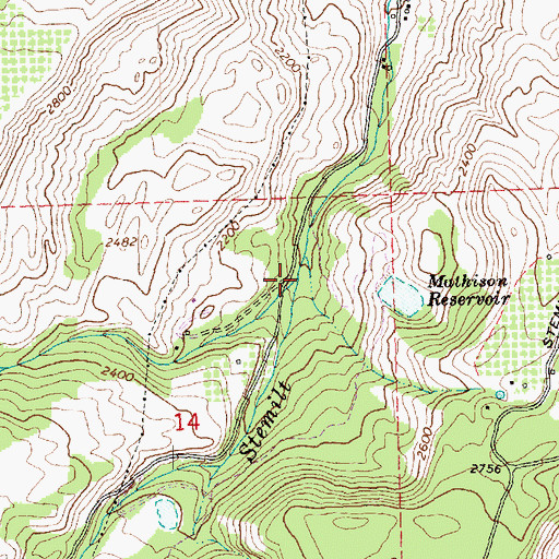 Topographic Map of Orr Creek, WA