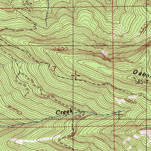 Topographic Map of Osborne Mountain Trail, WA