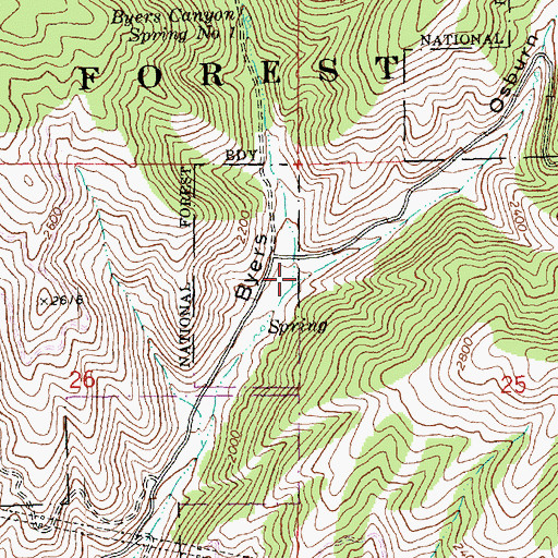 Topographic Map of Osburn Canyon, WA