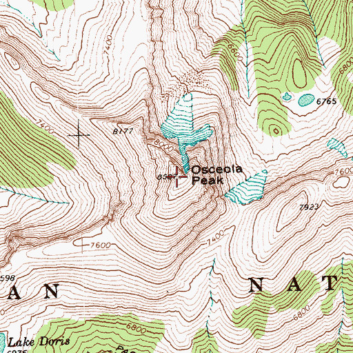Topographic Map of Osceola Peak, WA
