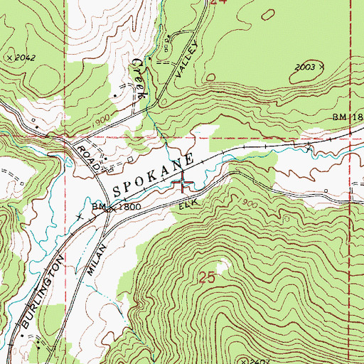 Topographic Map of Otter Creek, WA