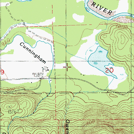 Topographic Map of Owens Creek, WA