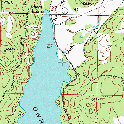 Topographic Map of Owhi Creek, WA