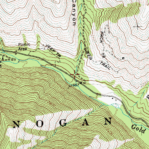 Topographic Map of Oxide Canyon, WA
