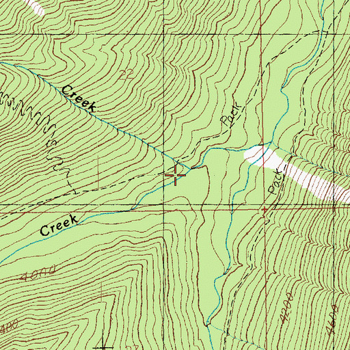 Topographic Map of Pablo Creek, WA