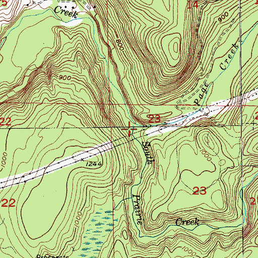 Topographic Map of Page Creek, WA