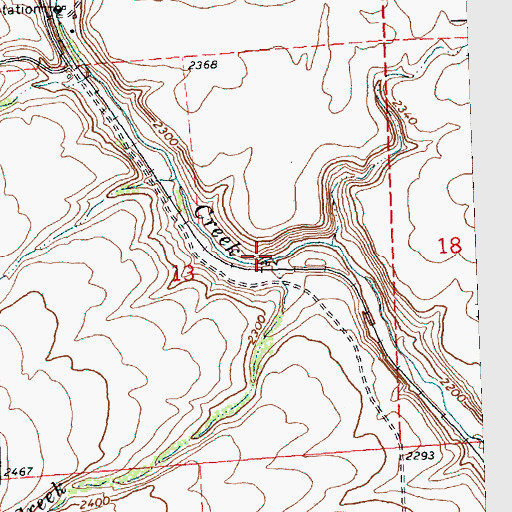 Topographic Map of Paine Creek, WA