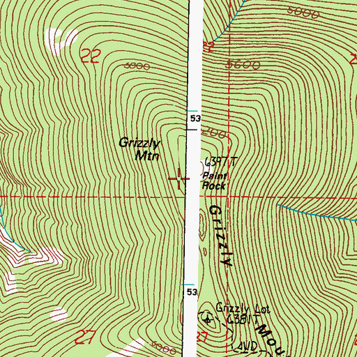 Topographic Map of Paint Rock, WA