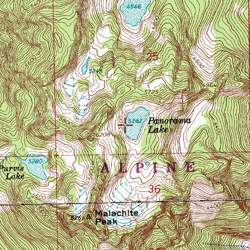 Topographic Map of Panorama Lake, WA