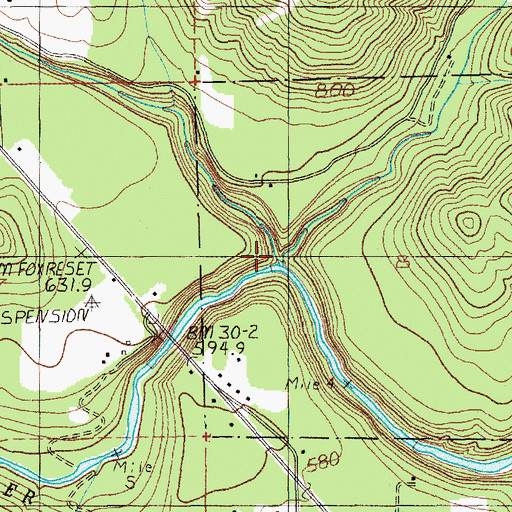 Topographic Map of Panther Creek, WA