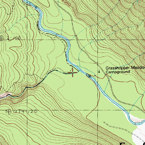 Topographic Map of Panther Creek, WA