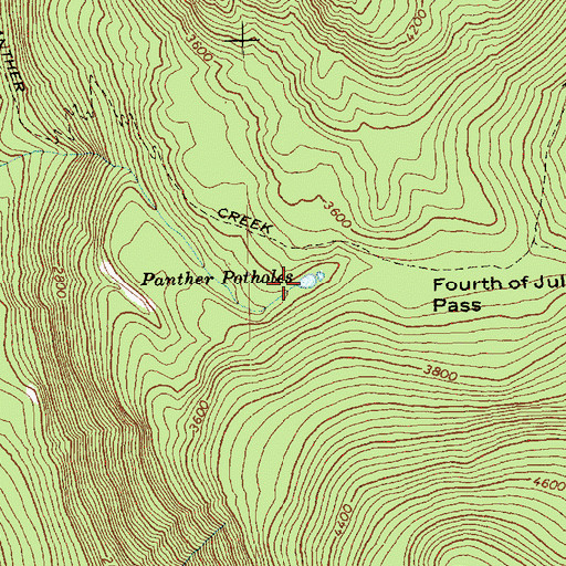 Topographic Map of Panther Potholes, WA