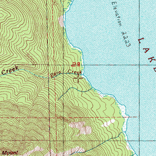 Topographic Map of Para Creek, WA