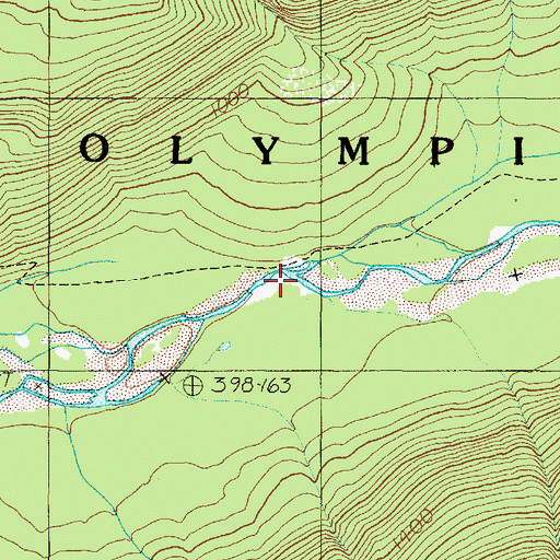 Topographic Map of Paradise Creek, WA