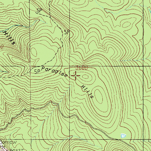 Topographic Map of Paradise Hills, WA
