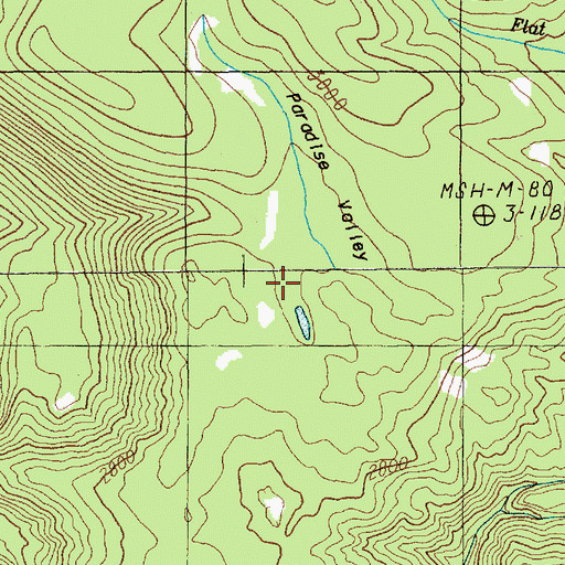 Topographic Map of Paradise Valley, WA