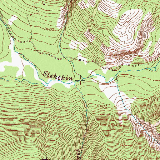 Topographic Map of Park Creek, WA