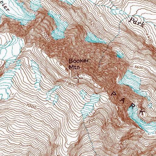 Topographic Map of Park Creek Ridge, WA