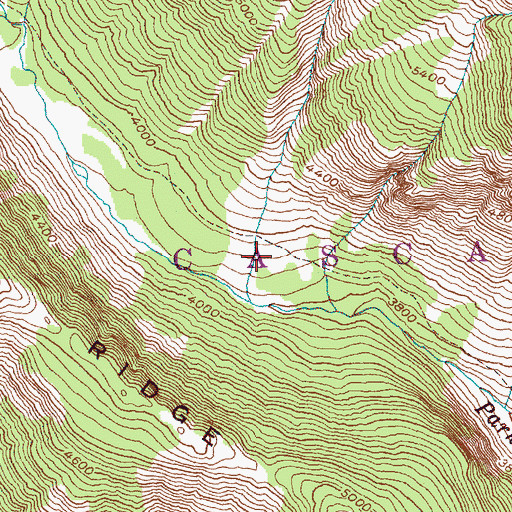 Topographic Map of Park Creek Pass Trail, WA