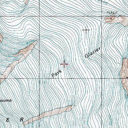 Topographic Map of Park Glacier, WA