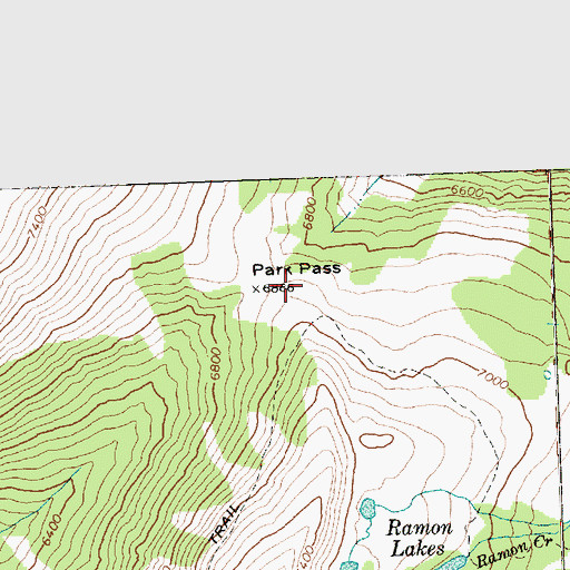 Topographic Map of Park Pass, WA