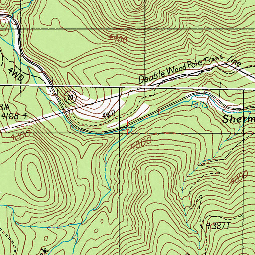 Topographic Map of Pass Creek, WA