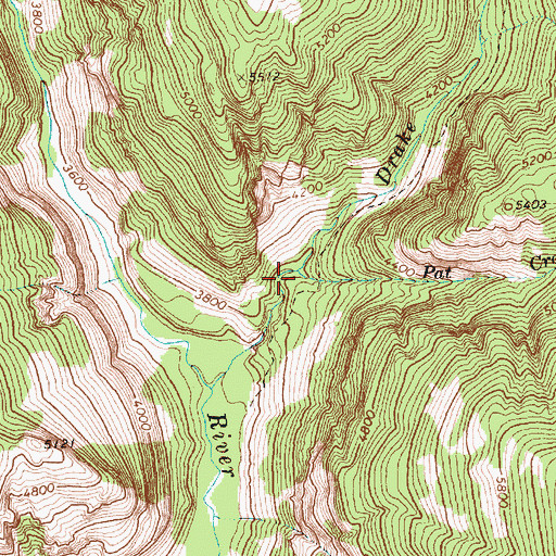 Topographic Map of Pat Creek, WA