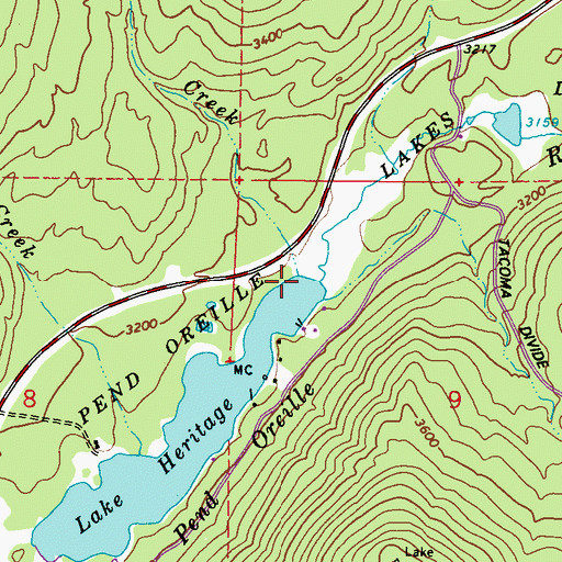 Topographic Map of Patchen Creek, WA