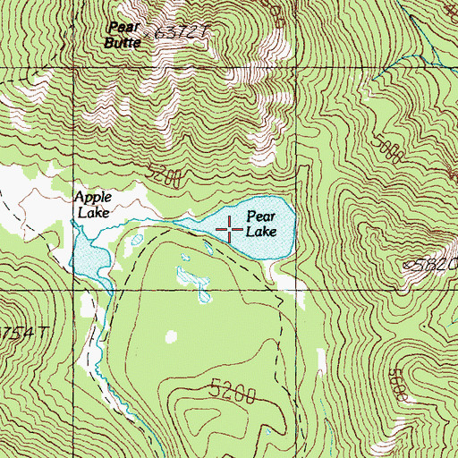Topographic Map of Pear Lake, WA