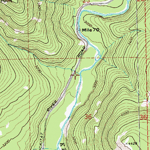 Topographic Map of Pearl Creek, WA