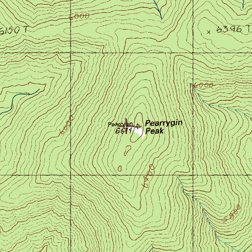 Topographic Map of Pearrygin Peak, WA