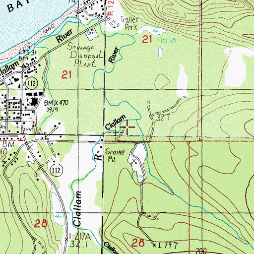 Topographic Map of Pearson Creek, WA