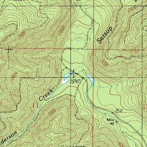 Topographic Map of Pederson Creek, WA