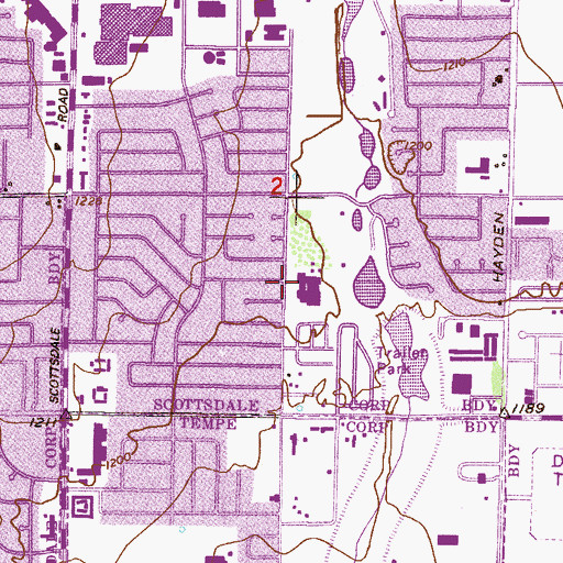 Topographic Map of Yavapai Elementary School, AZ